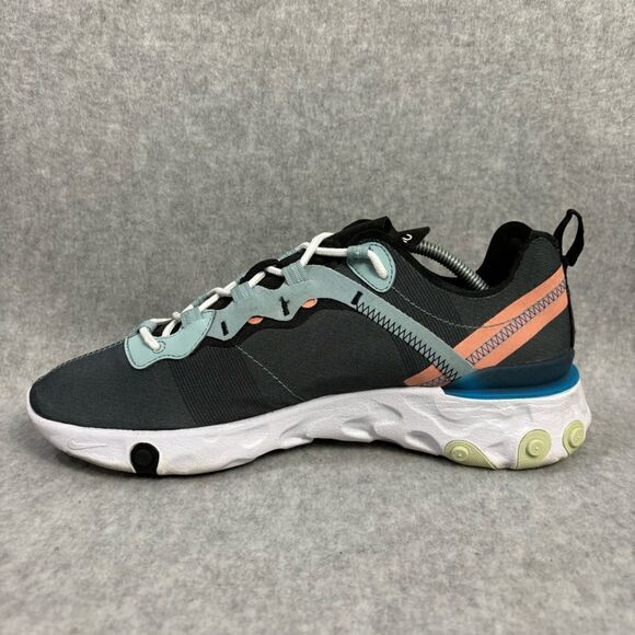 Nike React Element 55 Ocean Cube Men Shoe Size 8 Grey Running Sneaker BQ6166-300 - Picture 7 of 9
